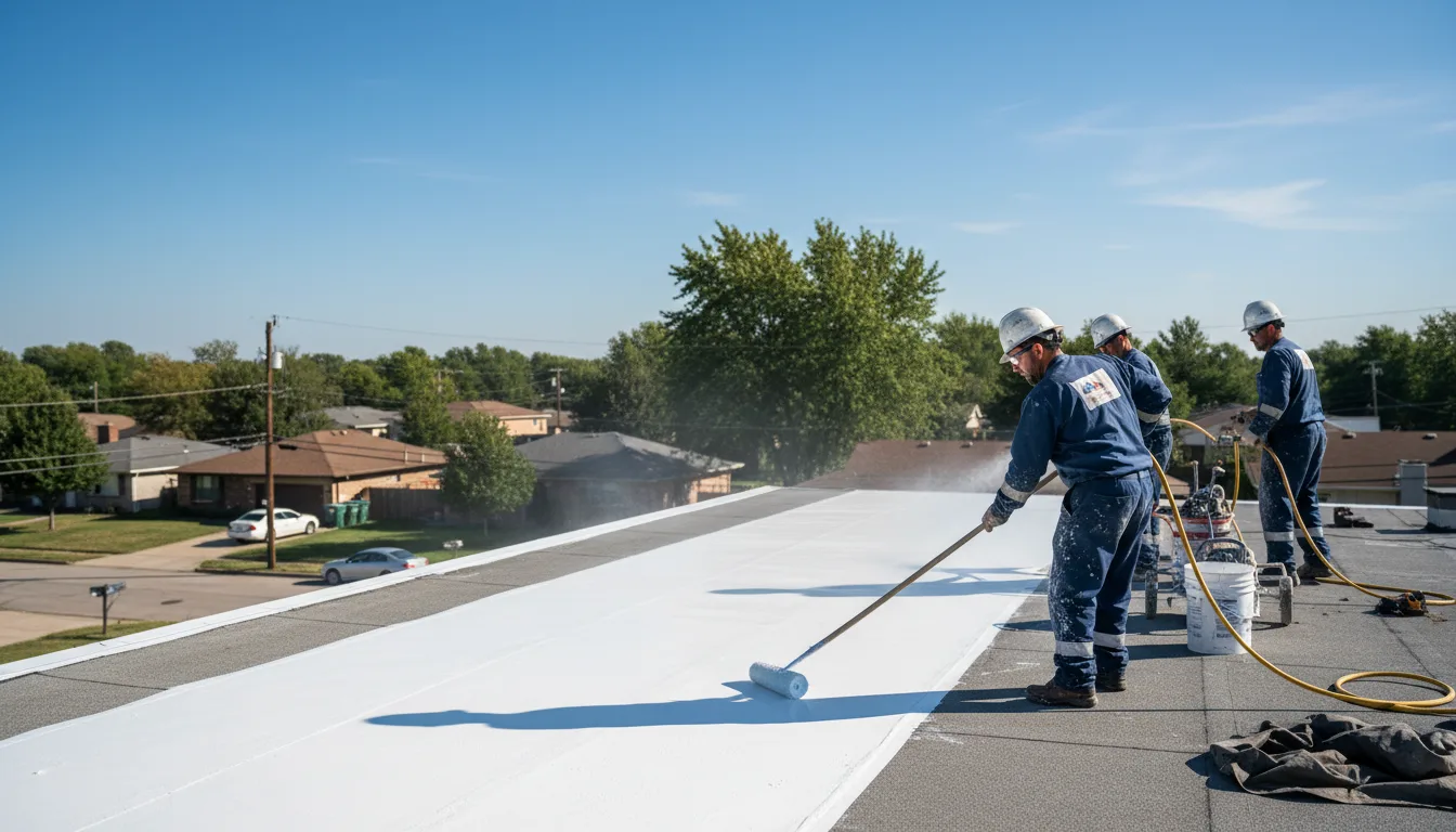 Commercial roof coating in San Saba, TX near me